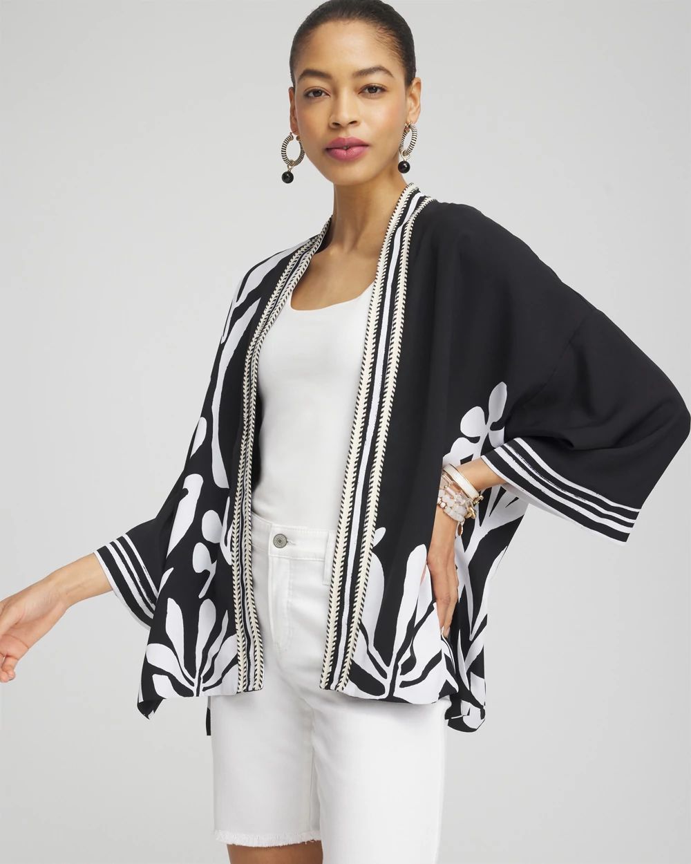 【Kith】Floral Seersucker Kimono Jacket Kith Men's Floral Print Seersucker Kimono Jacket Blue Size